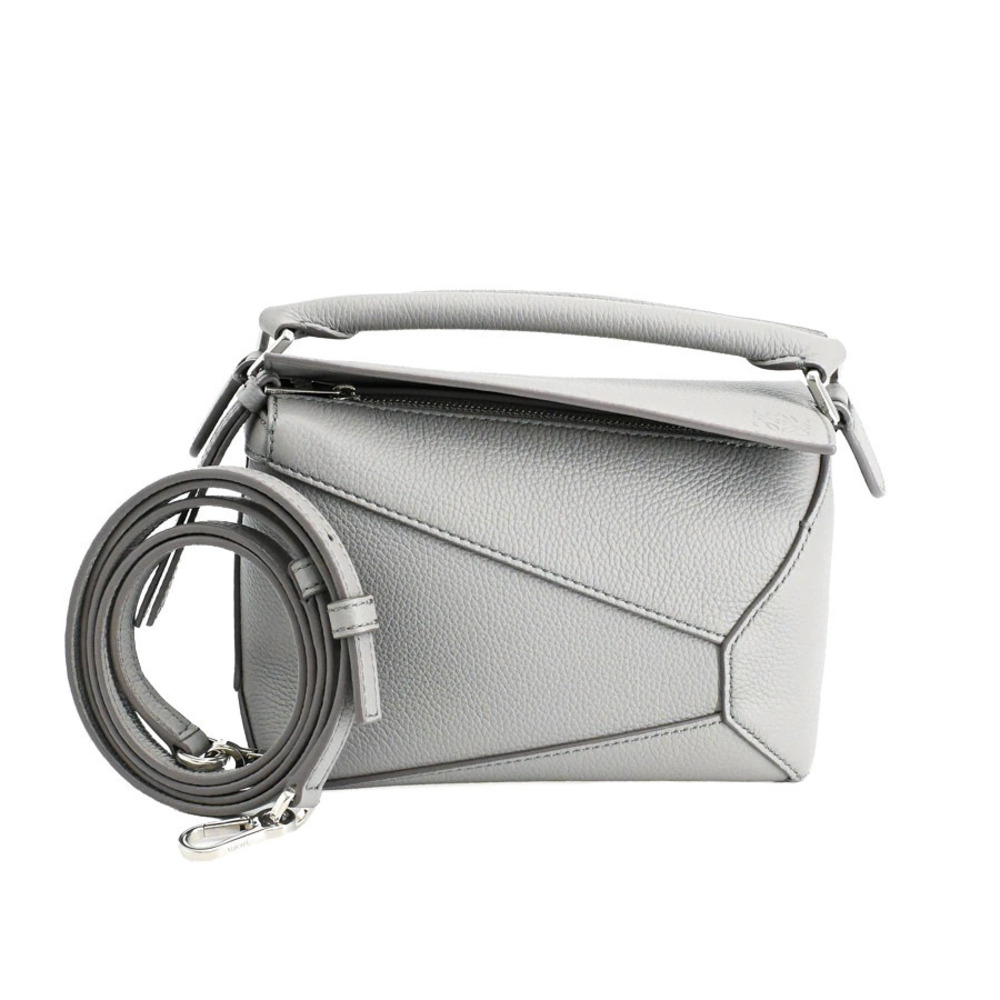 Loewe Puzzle Shoulder Bag Leather Gray